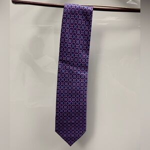 Zilli Purple Pink Patterned Neck Tie